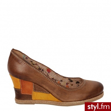 Venezia CZÓŁENKA NA KOTURNIE 935101 NOCOC - Czółenka Buty Moda