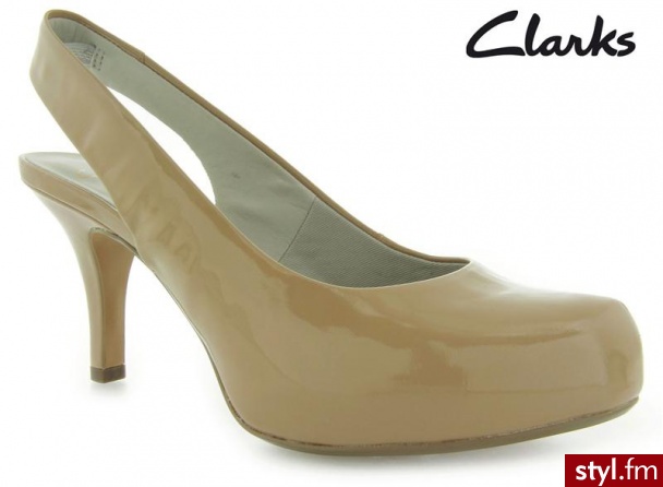 Clarks Drum Major Natural Patent - Czółenka Buty Moda