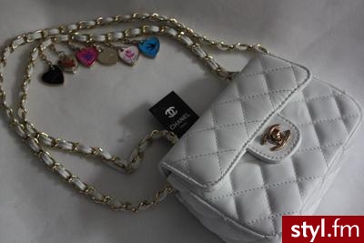 Markowa torebka  MODEL: VALENTINES-z harmsami-serduszka  kolor biały,  czerwony srodek  miekka skora ekologiczna,  wysylka 24H od wplaty na konto - Torebki na co dzień Torebki Moda