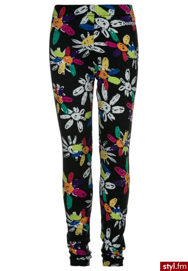 Desigual MONTANESA Legginsy czarny (37X3096) - Leginsy Spodnie Moda
