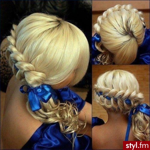 Blond Warkocze Proste Na co dzień Długie Fryzury