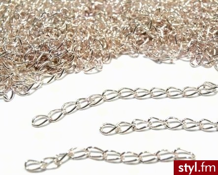 Łańcuszek dystansowy - kolor srebrny - Łańcuszki Biżuteria Moda