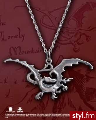 Smaug Pendant - Srebrny Wisiorek ze Smaugiem z filmu Hobbit (NOB6023) - Wisiorki Biżuteria Moda