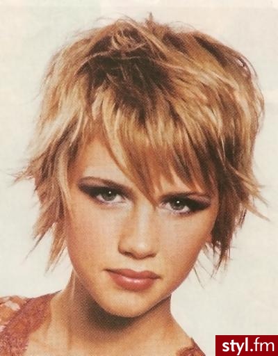 Blond Rozpuszczone Proste z grzywką Na co dzień Krótkie Fryzury