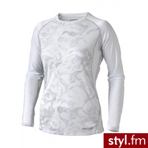 MARMOT Koszulka damska CRYSTAL LS Odcienie szarości i srebra - Bluzki Ciuchy Moda