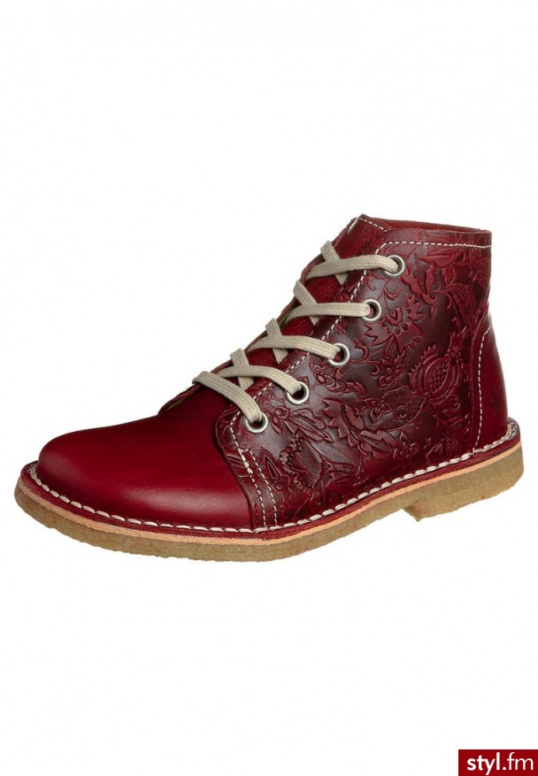 Grünbein TESSA Botki i Ankle Boots czerwony - Botki Buty Moda