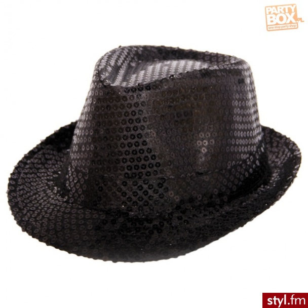 Kapelusz cekinowy czarny - Nakrycia głowy Dodatki Moda