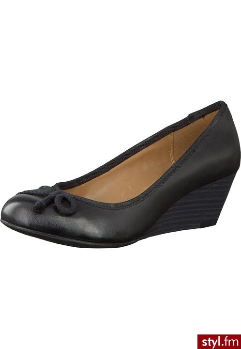 Clarks DUBLIN STREETS Czółenka na koturnie czarny - Czółenka Buty Moda
