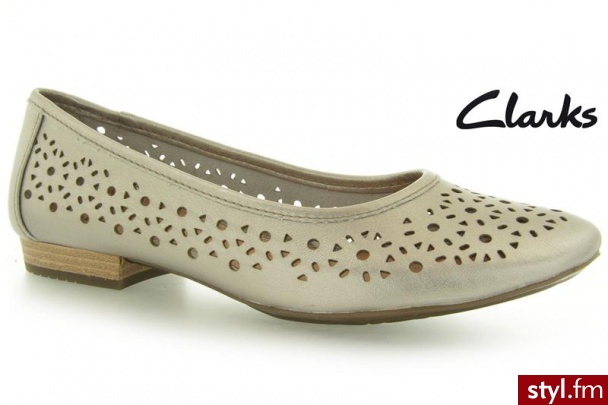 Clarks Henderson Band Metallic Leather - Balerinki Buty Moda