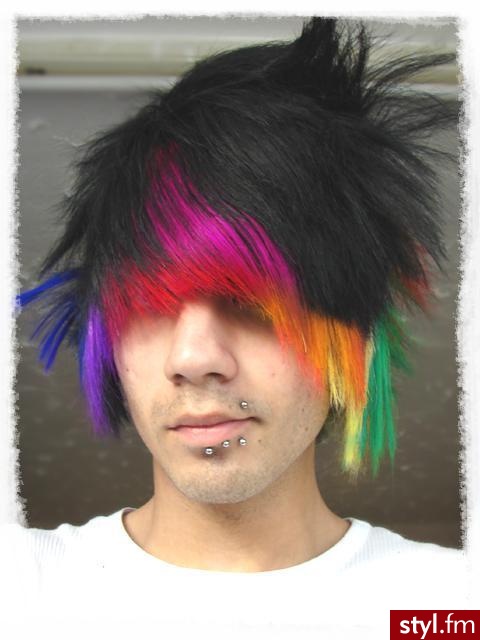 EMO Alternatywne Średnie Fryzury