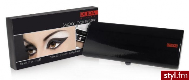 Pupa Smoky Look. Pupa Smoky Look. W zestawie:4 prasowane cienie,czarny eyeliner w kremie,czarna mini kredka Multiplay,aplikator do cieni,aplikator do eyelinera,błyszczyk do ust,korektor,aplikator do błyszczyka,aplikator do korektora
Cena zestawu: 129 zł - Makijaże