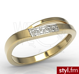 WĘC Pierścionek z brylantami LP-97zR 0,045ct H/Si - Pierścionki Biżuteria Moda