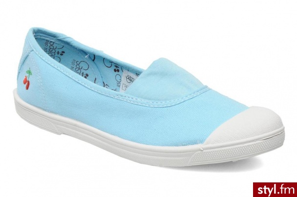 Le temps des cerises Balerinki Basic 01 F (Niebieski) - Balerinki Buty Moda