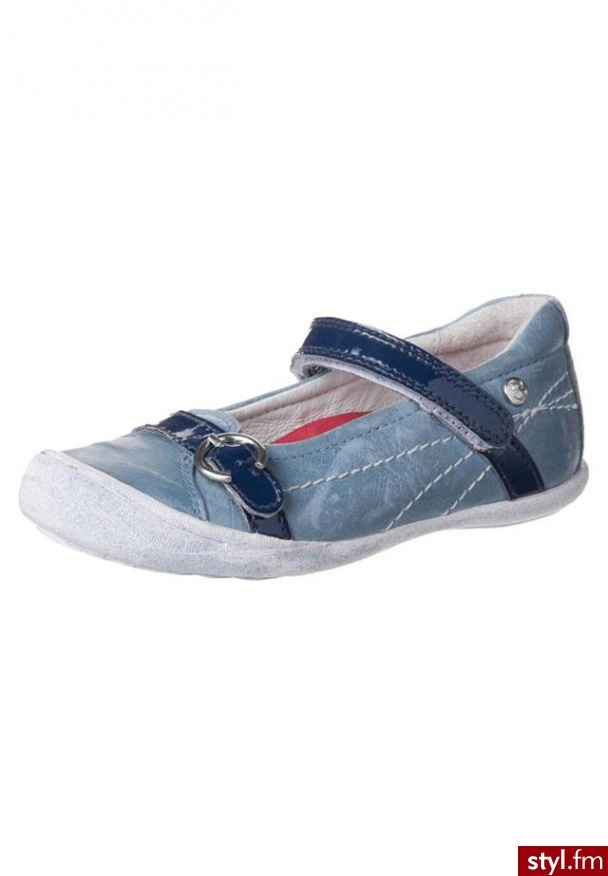 Braqeez Baleriny z zapięciem niebieski - Balerinki Buty Moda