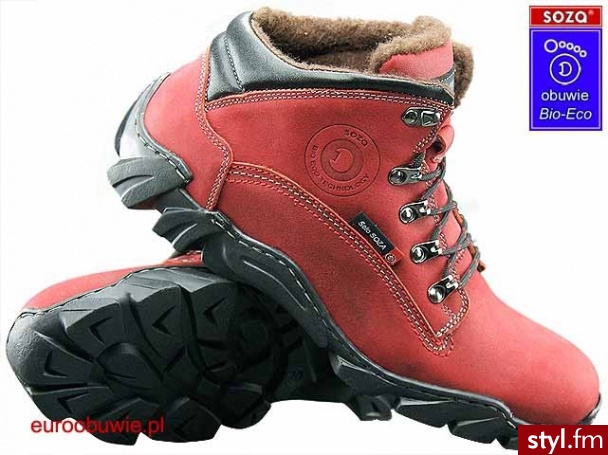 SOzA buty SO-728-B Czerwone Trekkingowe Odcienie czerwieni - Pozostałe Buty Moda