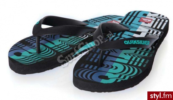 KLAPKI QUIKSILVER 2011 SEISMIC 40 BLACK - MĘSKIE - Klapki Buty Moda
