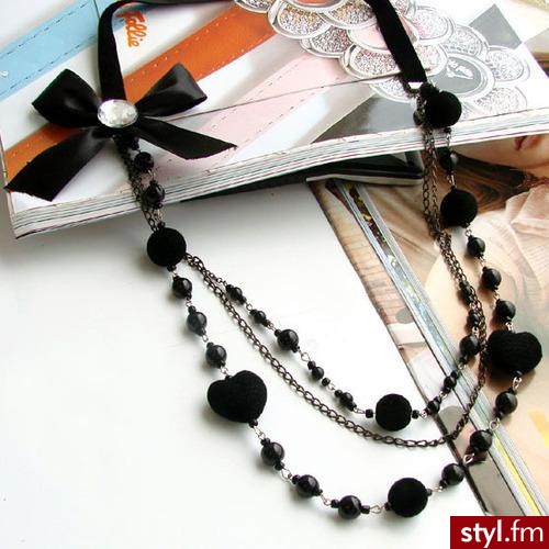 Piękny naszyjnik z uroczą wstążką do kupienia na Allegro za 39 zł! - Pozostałe Dodatki Moda