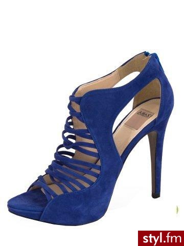 kobaltowe szpilki zara - Pozostałe Buty Moda