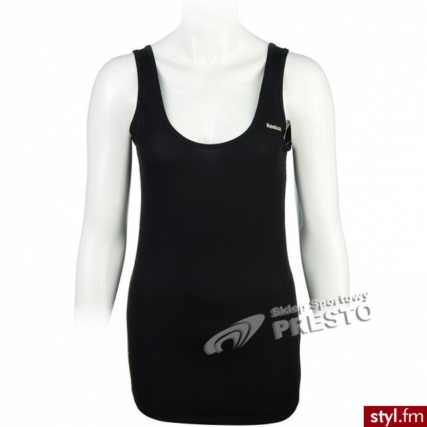 Koszulka damska zigTech CF Rib Tank Reebok (W06188) Czarny - Bluzki Ciuchy Moda