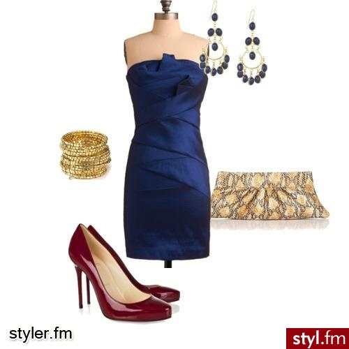 deep blue dress - Styler