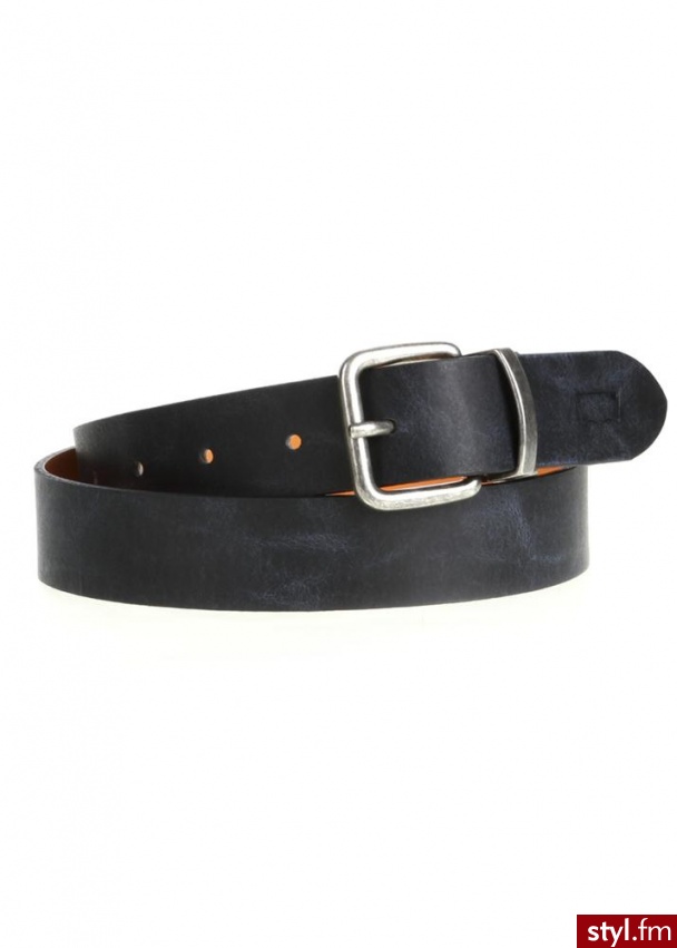 LEVI'S Pasek LEVIS navy blue granatowy pomarańczowy - Paski Dodatki Moda