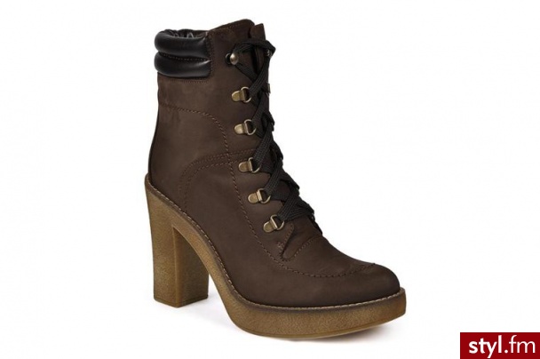 Jonak PÓŁBUTY I BOTKI GALINA BY JONAK (Brązowy) - Botki Buty Moda