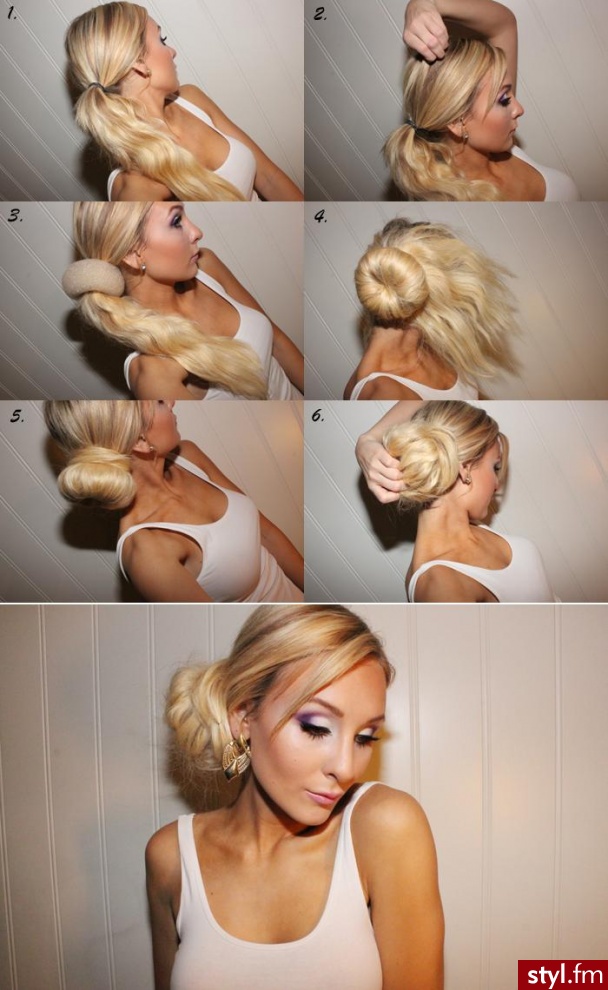 Blond Kok Proste Na co dzień Długie Fryzury