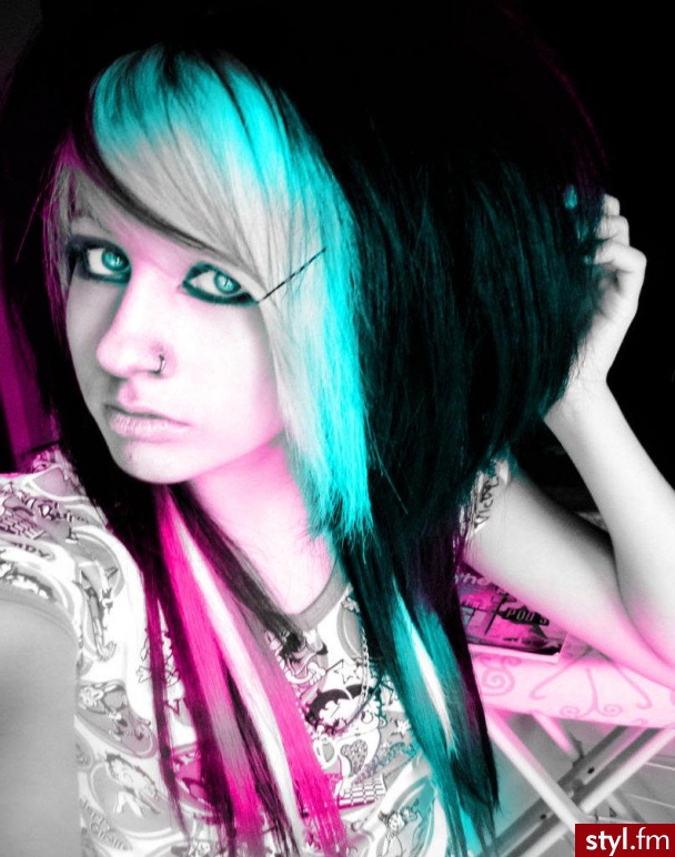 EMO Alternatywne Średnie Fryzury