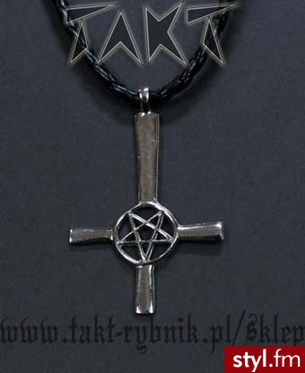 Wisior KRzYŻ(odwrócony-pentagram) - Wisiorki Biżuteria Moda