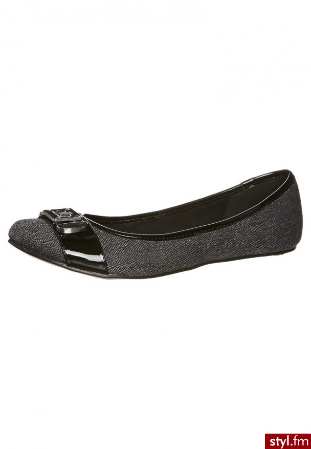 Elite CARANGUE Baleriny szary (012) - Balerinki Buty Moda