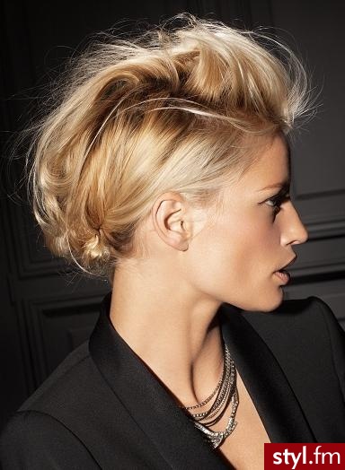 Blond Upięcie Proste Na co dzień Krótkie Fryzury