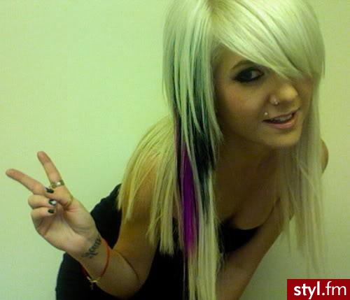 Blond Rozpuszczone Proste z grzywką Na co dzień Długie Fryzury