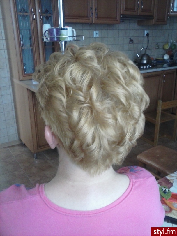 Blond Rozpuszczone Kręcone Wieczorowe Krótkie Fryzury