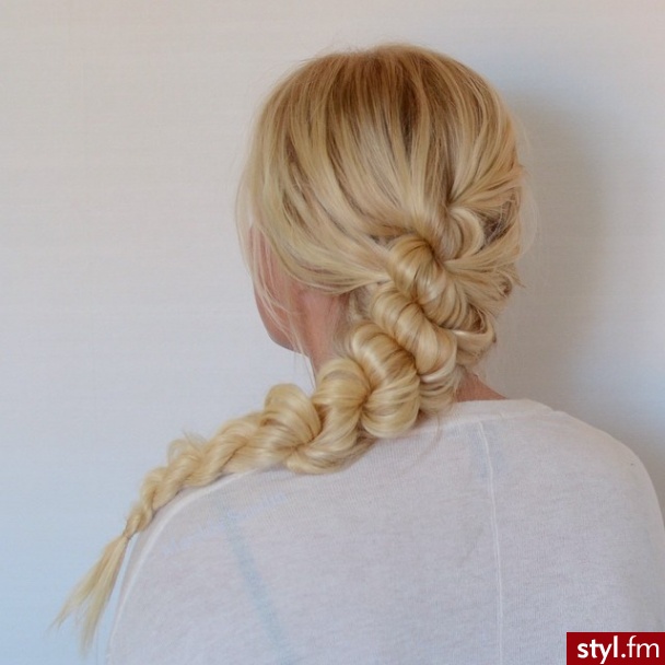 Blond Warkocze Proste Na co dzień Długie Fryzury