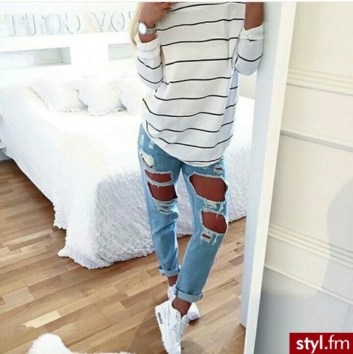 Jeansy Spodnie Moda