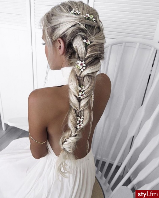 Blond Warkocze Kręcone Na co dzień Długie Fryzury