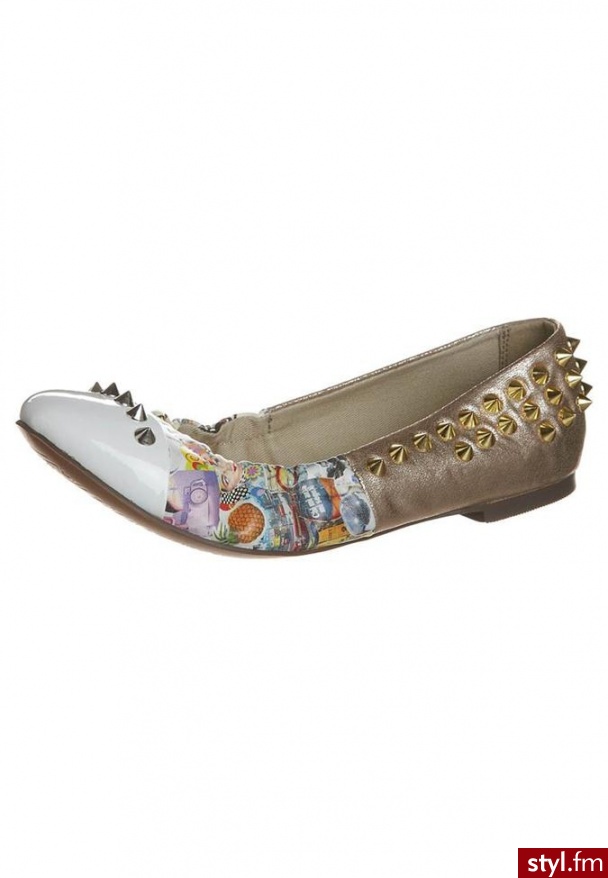 Bullboxer Baleriny złoty - Balerinki Buty Moda