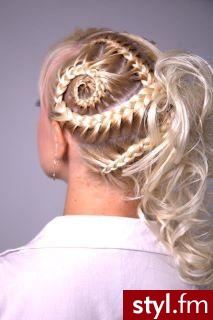 Blond Warkocze Proste Ślubne Długie Fryzury