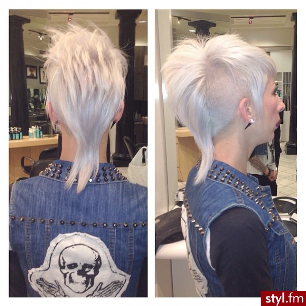 Blond Punk Rock Alternatywne Krótkie Fryzury