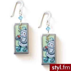 Happy robot kolczyki - Pozostałe Dodatki Moda