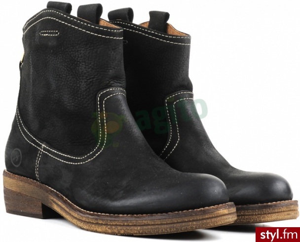 BRONX Sztyblety z suwakiem czarne 170537 - Pozostałe Buty Moda