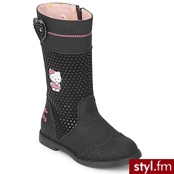 Hello Kitty Buty Dziecko HK UJADE Black - Kozaki Buty Moda