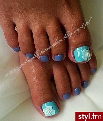manicure hybrydowy + zdobienie akrylowe 3d - Kwadratowe Żelami Naturalne Paznokcie