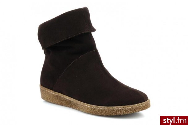 Unisa PÓŁBUTY I BOTKI CASTEL BY (BRĄZOWY) (Brązowy) - Botki Buty Moda