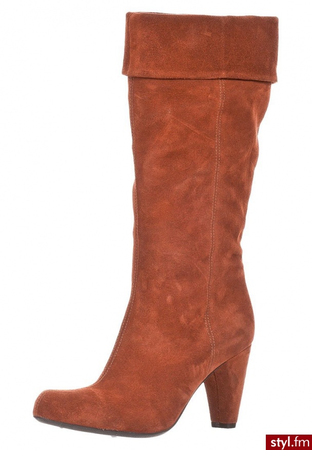 Pier One Kozaki  czerwony - Kozaki Buty Moda