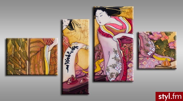 Galerialu Obraz A4OBRAz1174 Japonki, Japonia - Klapki Buty Moda