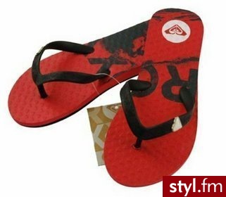 Roxy Klapki dziewczęce BORABORA GIRL czerwone roz.32 - Klapki Buty Moda
