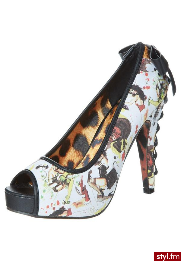 Iron Fist BITCHES Szpilki Peep Toe biały IFLPLH11488S13 - Szpilki Buty Moda