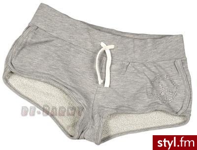 Dresowe zwykłe szare spodenki wylicytowane za 9,99  nówki:) Koło domu w sam raz:) - Szorty Spodnie Moda