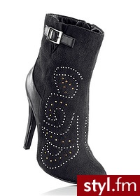 Bonprix Botki czarny 954505_22145 - Botki Buty Moda
